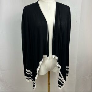 *NEW* Nue Options Lightweight Long Sleeve Cardigan Wrap Large B&W